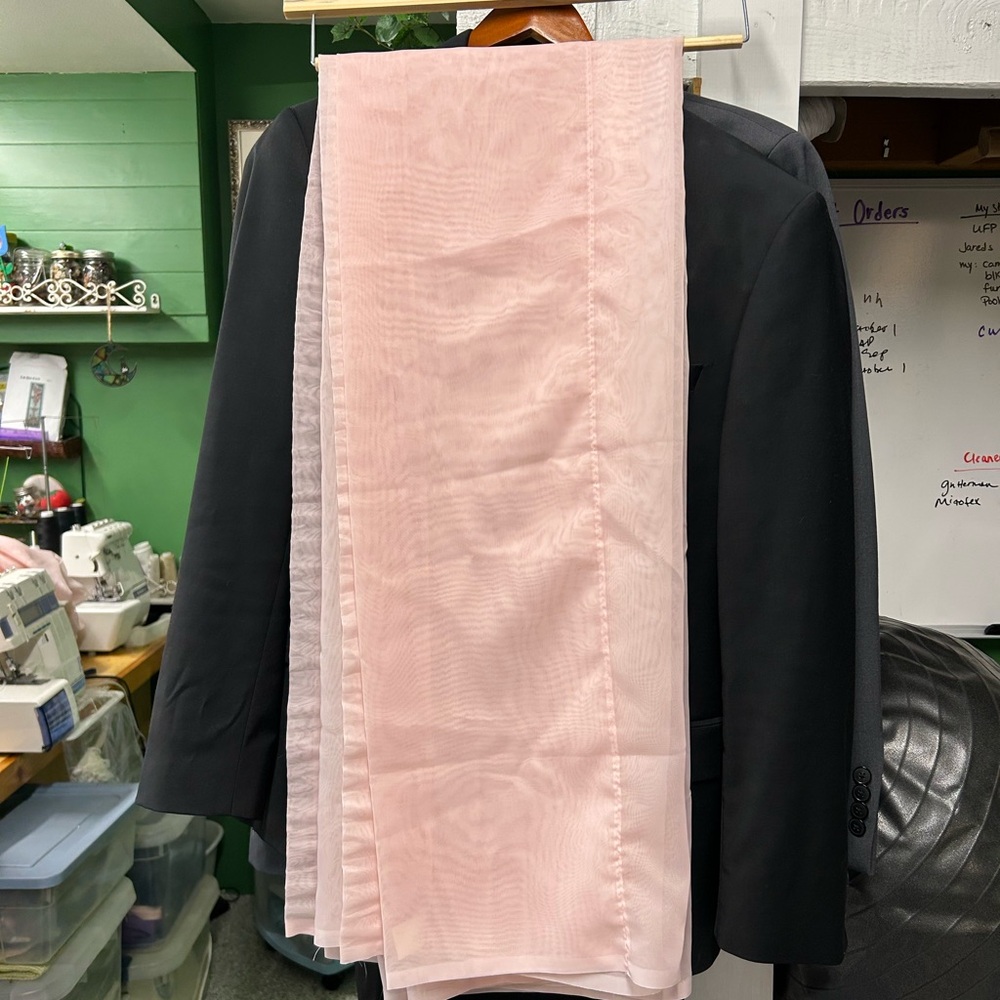 6 ballet pink sheer curtain panels 60X84